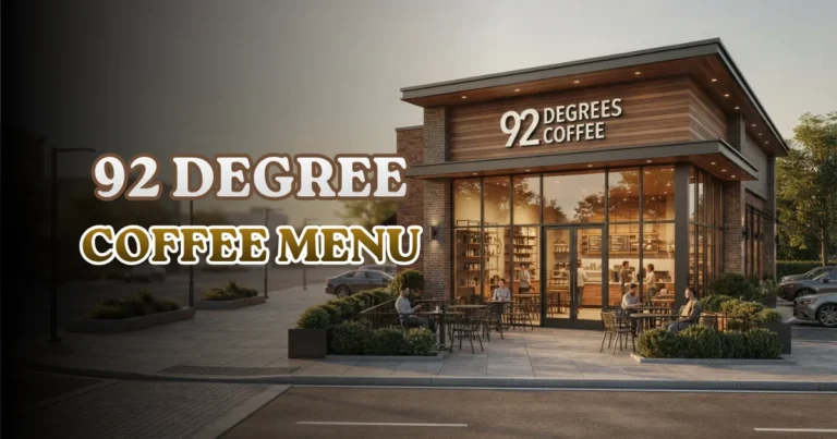 92 Degree Coffee Menu