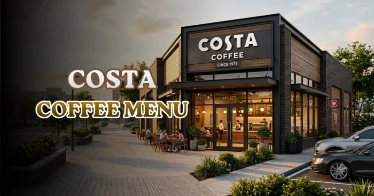 Costa Coffee Menu