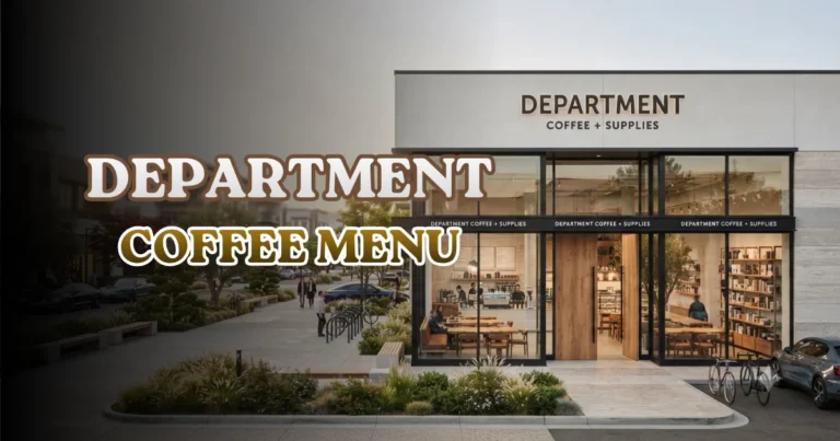 Department Coffee Menu