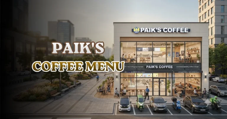 Paik's Coffee Menu