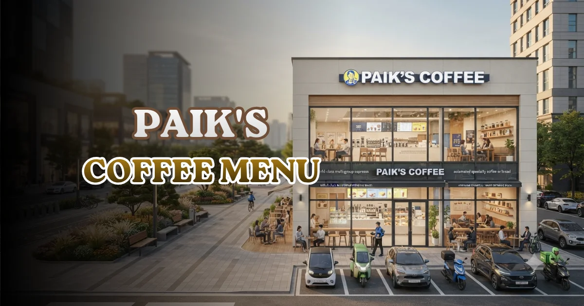 Paik's Coffee Menu