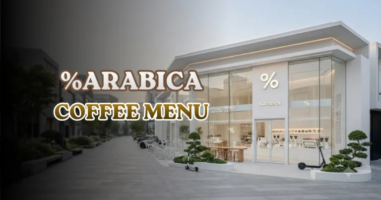 %Arabica Coffee Menu