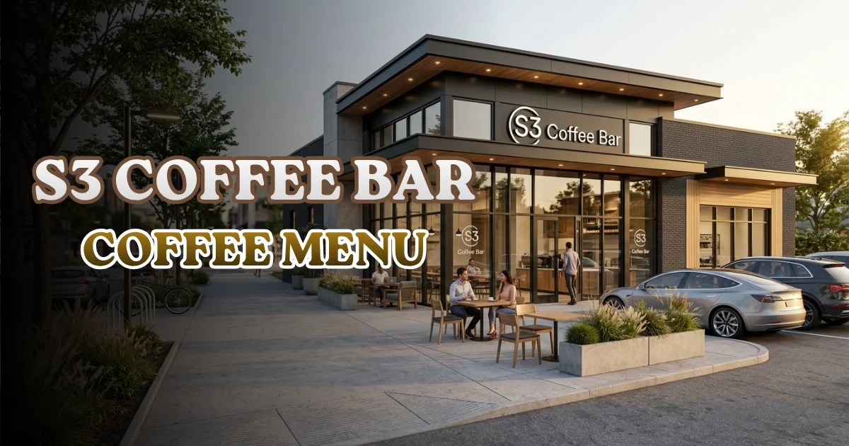 S3 Coffee Bar Coffee Menu
